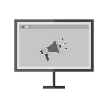 Web sitesi tanıtım simgesi vektör resmi. Mobil uygulama web uygulaması ve yazdırma ortamı için uygundur.