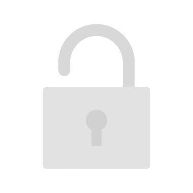 Kilit simgesi vektör resmini aç. Mobil uygulama web uygulaması ve yazdırma ortamı için uygundur.