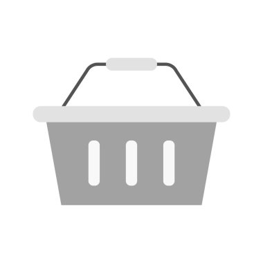 Sepet simgesi vektör görüntüsü. Mobil uygulama web uygulaması ve yazdırma ortamı için uygundur.