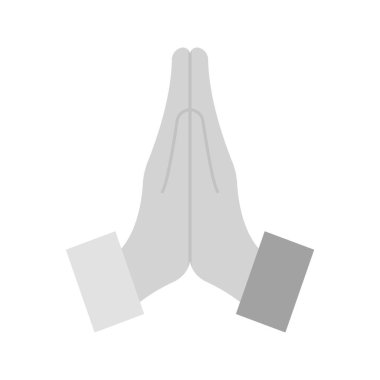 Katlanmış Eller simgesi vektör görüntüsü. Mobil uygulama web uygulaması ve yazdırma ortamı için uygundur.