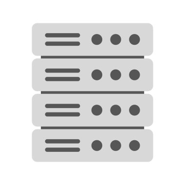 Sunucu simgesi vektör resmi. Mobil uygulama web uygulaması ve yazdırma ortamı için uygundur.