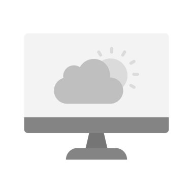 Hava Durumu ikonu vektör görüntüsü. Mobil uygulama web uygulaması ve yazdırma ortamı için uygundur.