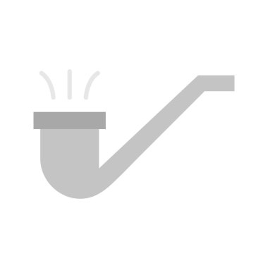 Dumanlı Boru simgesi vektör görüntüsü. Mobil uygulama web uygulaması ve yazdırma ortamı için uygundur.