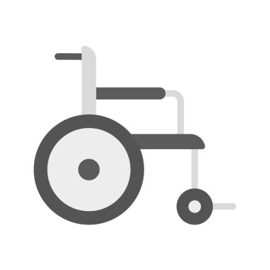 Manuel Tekerlekli sandalye ikon vektör görüntüsü. Mobil uygulama web uygulaması ve yazdırma ortamı için uygundur.