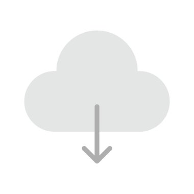 Bulut simgesi vektör görüntüsünden indir. Mobil uygulama web uygulaması ve yazdırma ortamı için uygundur.