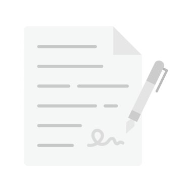 Kontrat simgesi vektör görüntüsü. Mobil uygulama web uygulaması ve yazdırma ortamı için uygundur.