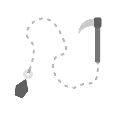 Sickle simgesi vektör resmini zincirle. Mobil uygulama web uygulaması ve yazdırma ortamı için uygundur.