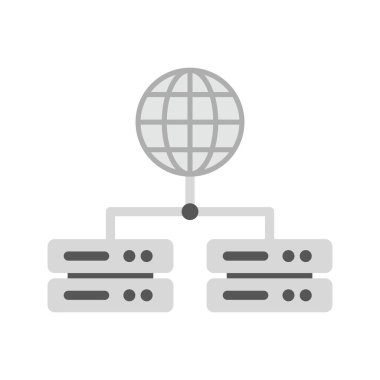 Global Sunucular simge vektör görüntüsü. Mobil uygulama web uygulaması ve yazdırma ortamı için uygundur.