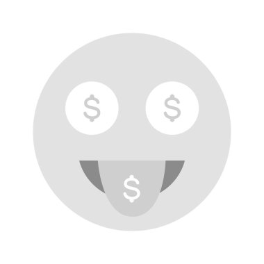 Money-Mouth Face icon vector image. Suitable for mobile application web application and print media.