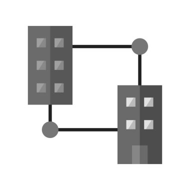 Şirket Ağı simgesi vektör resmi. Mobil uygulama web uygulaması ve yazdırma ortamı için uygundur.