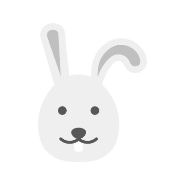 Tavşan Surat ikon vektör görüntüsü. Mobil uygulama web uygulaması ve yazdırma ortamı için uygundur.