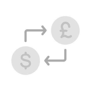 Dolardan Pound ikon vektör görüntüsüne. Mobil uygulama web uygulaması ve yazdırma ortamı için uygundur.