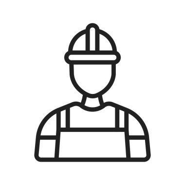 İşçi simgesi vektör görüntüsü. Mobil uygulama web uygulaması ve yazdırma ortamı için uygundur.