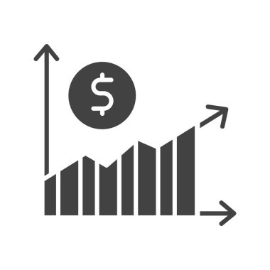 Borsa Simge vektör imajını arttır. Mobil uygulama web uygulaması ve yazdırma ortamı için uygundur.