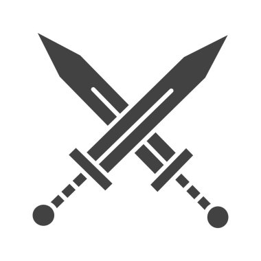 Kılıç simgesi vektör görüntüsü. Mobil uygulama web uygulaması ve yazdırma ortamı için uygundur.