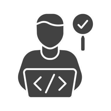 Simge vektör görüntüsünü test et. Mobil uygulama web uygulaması ve yazdırma ortamı için uygundur.
