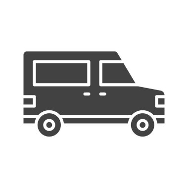 Van simgesi vektör görüntüsü. Mobil uygulama web uygulaması ve yazdırma ortamı için uygundur.