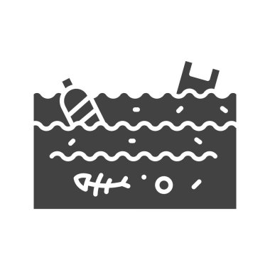 Water Pollution icon vector image. Suitable for mobile application web application and print media. clipart
