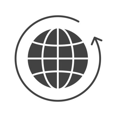 Dünya çapında simge vektör görüntüsü. Mobil uygulama web uygulaması ve yazdırma ortamı için uygundur.