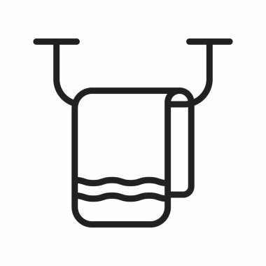 Havlu simgesi vektör görüntüsü. Mobil uygulama web uygulaması ve yazdırma ortamı için uygundur.