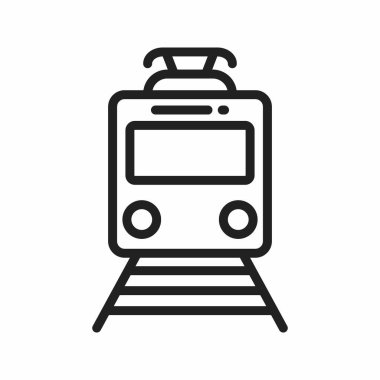 Tramvay ikonu vektör görüntüsü. Mobil uygulama web uygulaması ve yazdırma ortamı için uygundur.