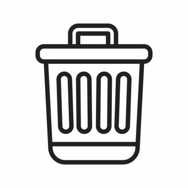 Çöp Kutusu ikon vektör resmi. Mobil uygulama web uygulaması ve yazdırma ortamı için uygundur.