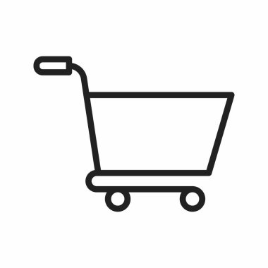 Trolley ikon vektör görüntüsü. Mobil uygulama web uygulaması ve yazdırma ortamı için uygundur.