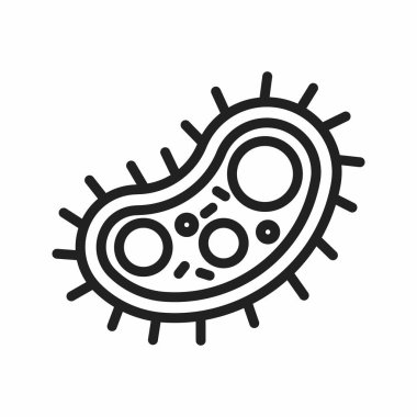 Virüs ikonu vektör görüntüsü. Mobil uygulama web uygulaması ve yazdırma ortamı için uygundur.