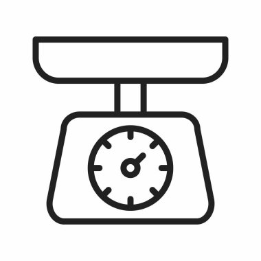 Ağırlık Ölçekleme simgesi vektör görüntüsü. Mobil uygulama web uygulaması ve yazdırma ortamı için uygundur.