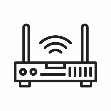 Wifi Router simge vektör görüntüsü. Mobil uygulama web uygulaması ve yazdırma ortamı için uygundur.