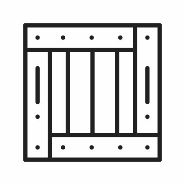 Tahta kutu ikon vektör görüntüsü. Mobil uygulama web uygulaması ve yazdırma ortamı için uygundur.