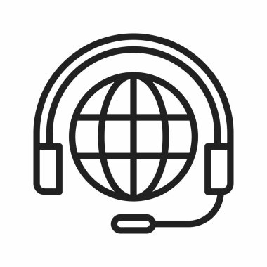 Dünya çapında ikon vektör görüntüsü desteği. Mobil uygulama web uygulaması ve yazdırma ortamı için uygundur.