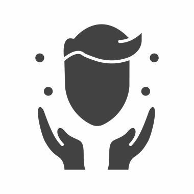 Yüz simgesi vektör görüntüsünü yıka. Mobil uygulama web uygulaması ve yazdırma ortamı için uygundur.