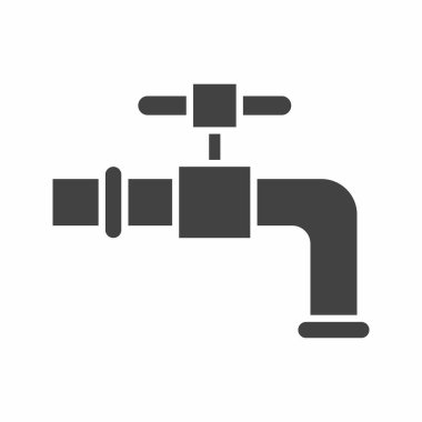 Su musluğu ikonu vektör görüntüsü. Mobil uygulama web uygulaması ve yazdırma ortamı için uygundur.