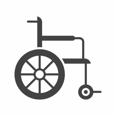 Tekerlekli sandalye ikonu vektör görüntüsü. Mobil uygulama web uygulaması ve yazdırma ortamı için uygundur.