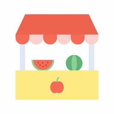 Meyve Durağı ikon vektör görüntüsü. Mobil uygulama web uygulaması ve yazdırma ortamı için uygundur.