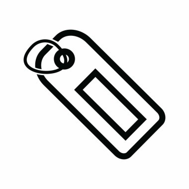 Etiket simgesi vektörü. Mobil uygulamalar, web uygulamaları ve yazdırma ortamları için elverişli.