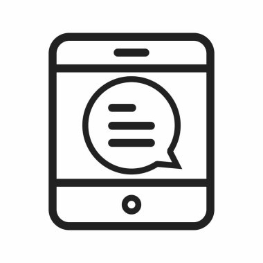 Metin İleti II simge vektörü. Mobil uygulamalar, web uygulamaları ve yazdırma ortamları için elverişli.