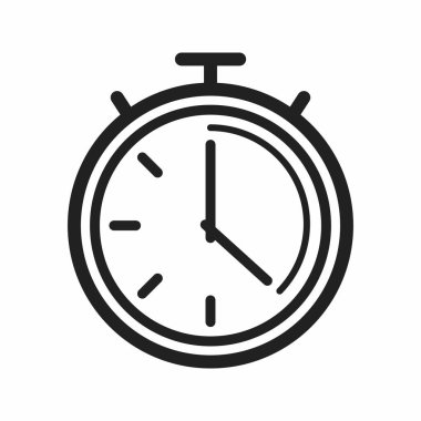 Zaman tabanlı simge vektörü. Mobil uygulamalar, web uygulamaları ve yazdırma ortamları için elverişli.