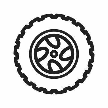 Tekerlek I ikon vektörü. Mobil uygulamalar, web uygulamaları ve yazdırma ortamları için elverişli.