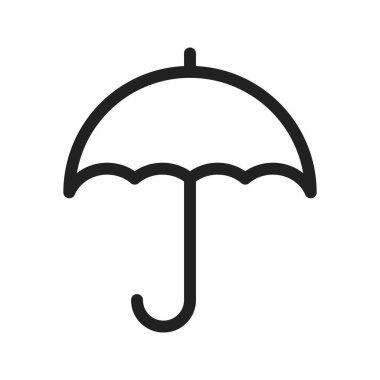 Şemsiye simgesi vektörü. Mobil uygulamalar, web uygulamaları ve yazdırma ortamları için elverişli.