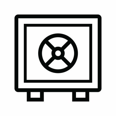 Kasa ikonu vektörü. Mobil uygulamalar, web uygulamaları ve yazdırma ortamları için elverişli.