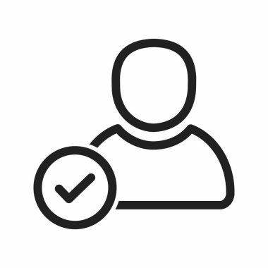 Doğrulanmış Aday simgesi vektörü. Mobil uygulamalar, web uygulamaları ve yazdırma ortamları için elverişli.