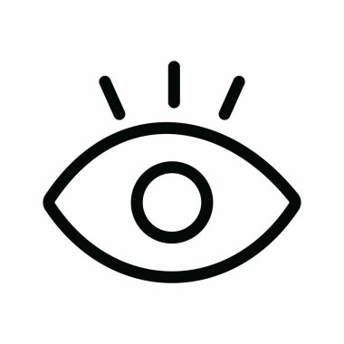 Görüş simgesi vektörü. Mobil uygulamalar, web uygulamaları ve yazdırma ortamları için elverişli.