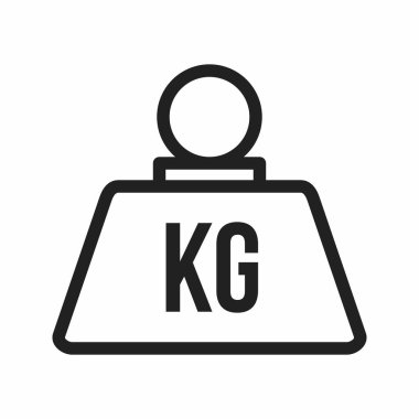 Ağırlık simgesi vektörü. Mobil uygulamalar, web uygulamaları ve yazdırma ortamları için elverişli.