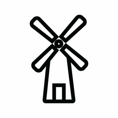 Yel değirmeni ikon vektörü. Mobil uygulamalar, web uygulamaları ve yazdırma ortamları için elverişli.