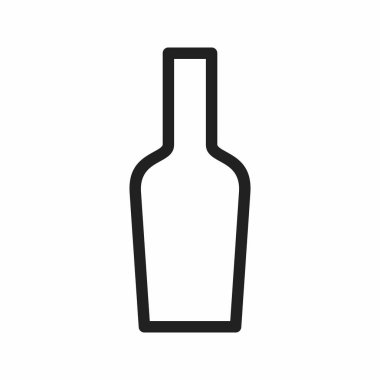 Şarap şişesi ikon vektörü. Mobil uygulamalar, web uygulamaları ve yazdırma ortamları için elverişli.