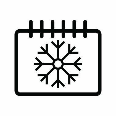 Kış sezonu ikon vektörü. Mobil uygulamalar, web uygulamaları ve yazdırma ortamları için elverişli.