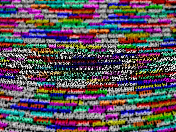 Abstract Source Code Background Big Data Database App Computer Code — Stock Photo, Image
