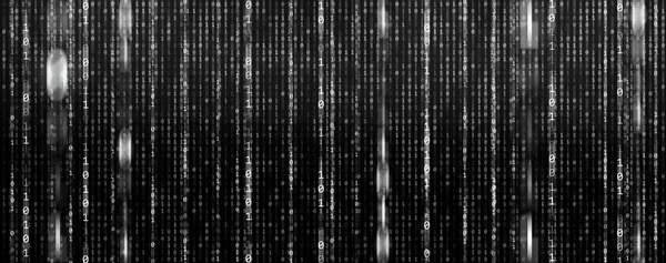 Binary Code Backgrounds Sequence Zero One White Number Black Background — Stock Photo, Image